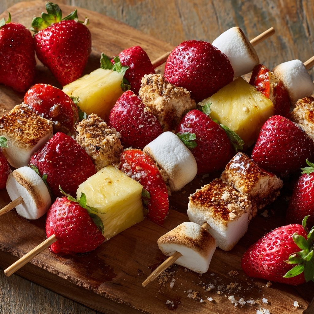 Valentines Charcuterie Board with Fruit Skewers