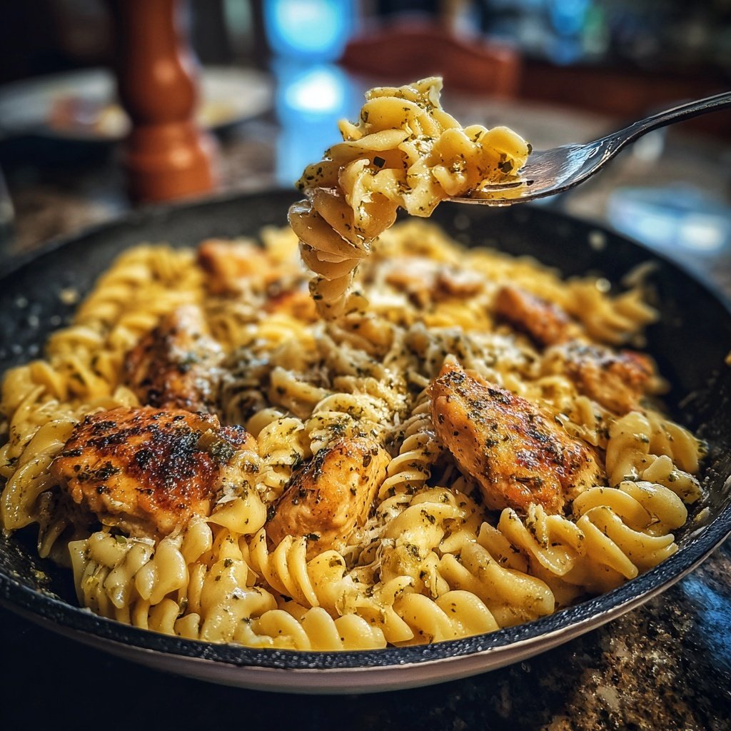 Garlic Butter Chicken Pasta Skillet
