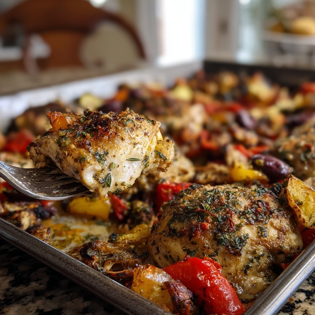 Mediterranean Chicken Sheet Pan