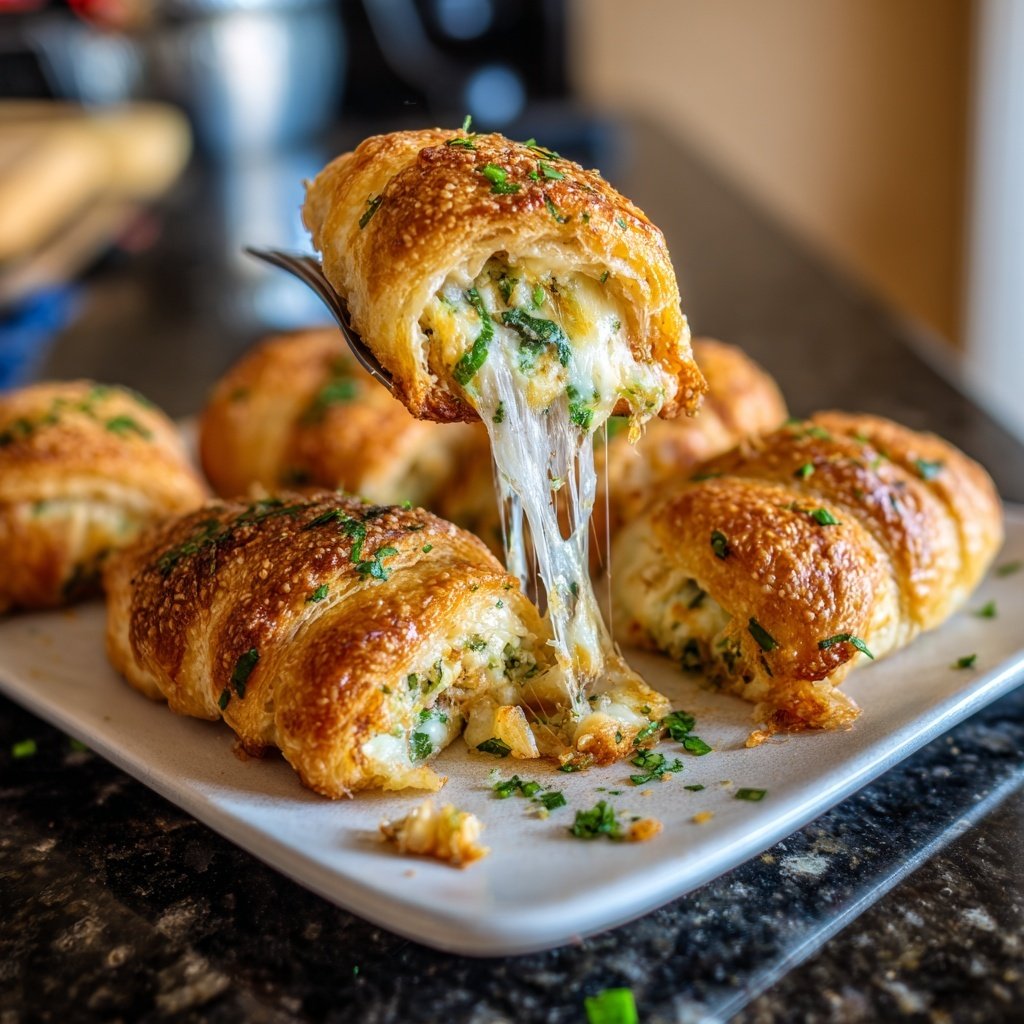 Super Bowl Food Stuffed Crescent Veggie Rolls