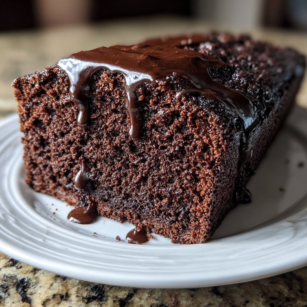 Chocolate Loaf Cake With Simple Glaze