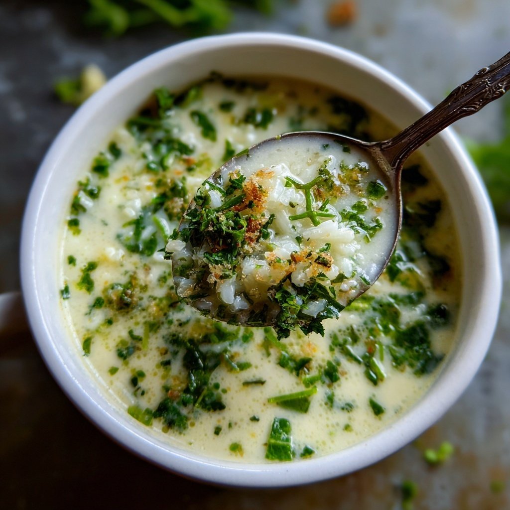 Spring Lemon Rice Soup