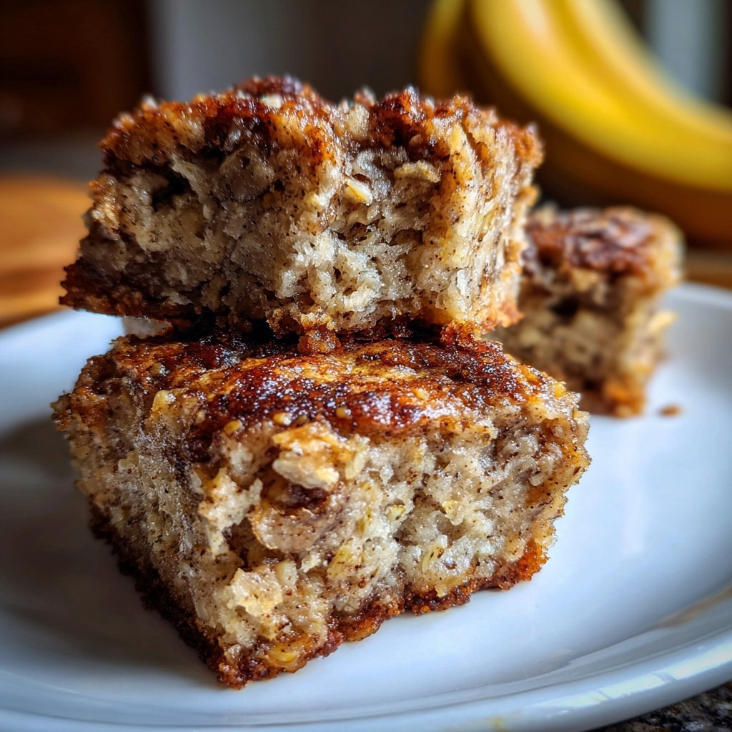 Cinnamon Banana Breakfast Squares