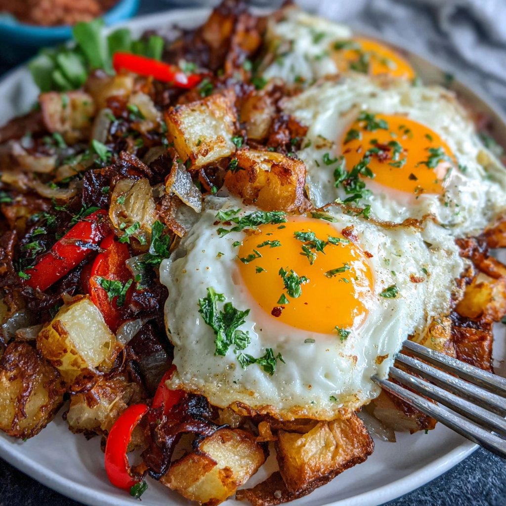 Breakfast Hash With Eggs And Potatoes