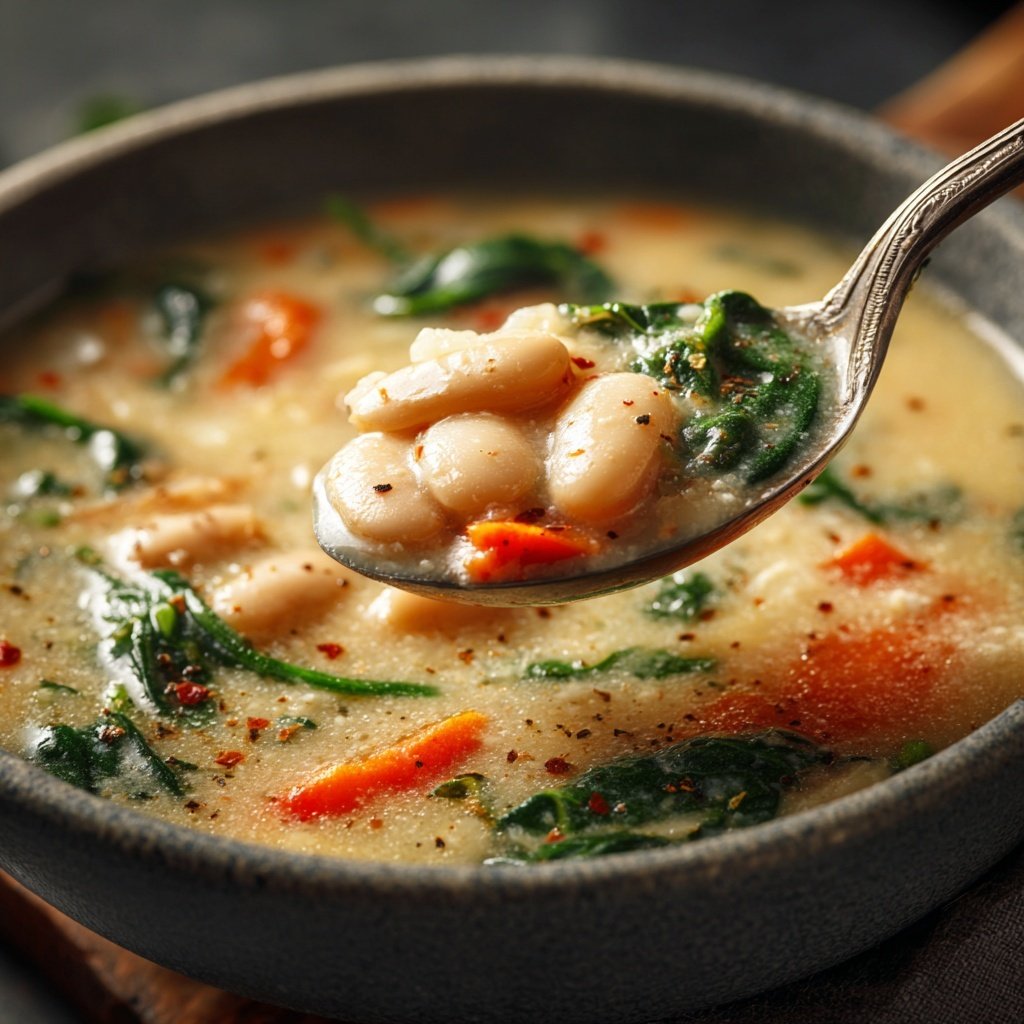 Healthy Crockpot White Bean Soup