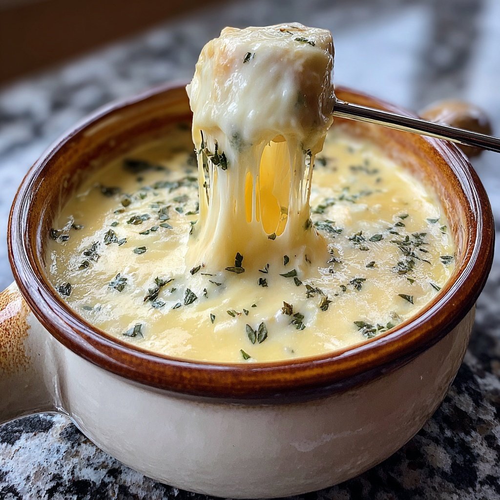 Fondue with Gruyere and Herbs