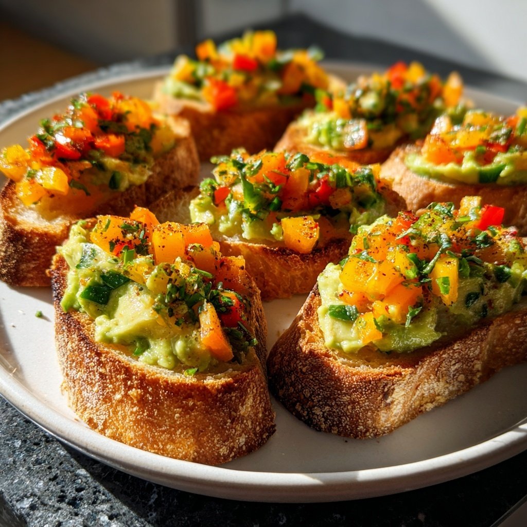 Super Bowl Party Food Loaded Veggie Crostini