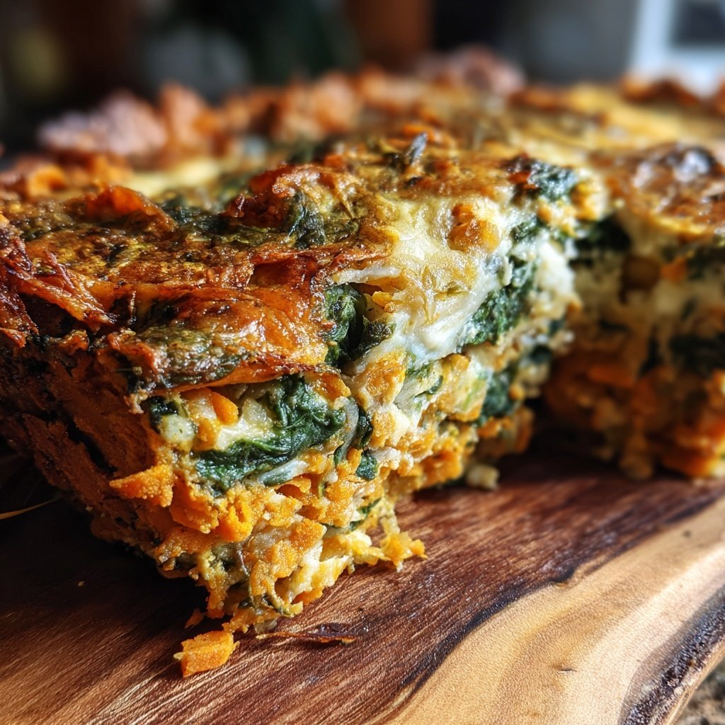 Sweet Potato Spinach Lentil Bake