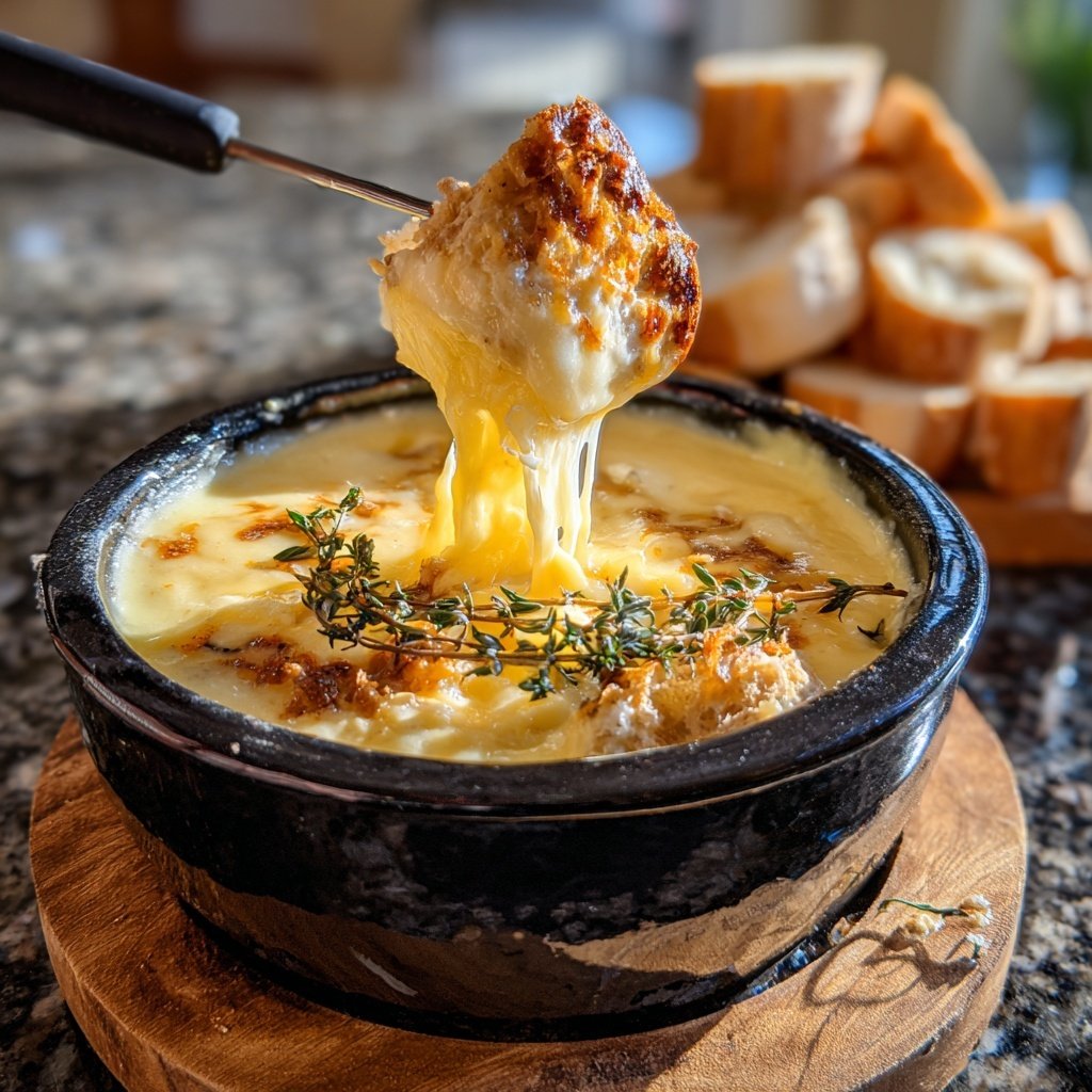 Fondue with Camembert and Thyme