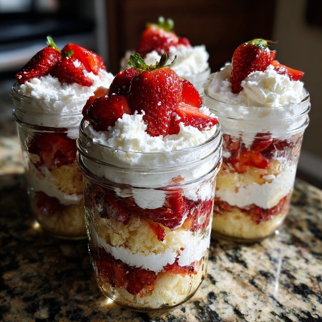 Strawberry Shortcake Mason Jars