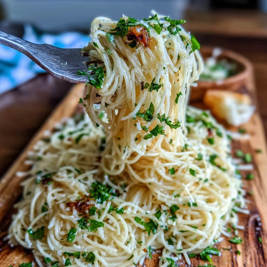 Angel Hair Pasta With Garlic And Olive Oil