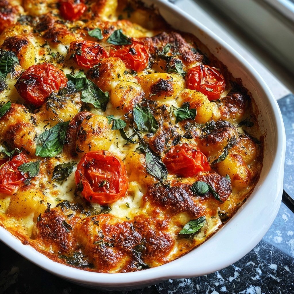 Sunday Tomato Basil Gnocchi Bake